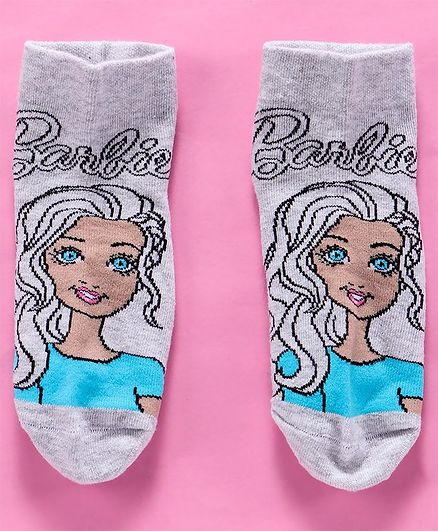 Bonjour Ankle Length Non Terry Socks Barbie - (Color & Print May Vary)