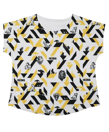 Disney By Crossroads Lion Printed Short Sleeves T-Shirt - White