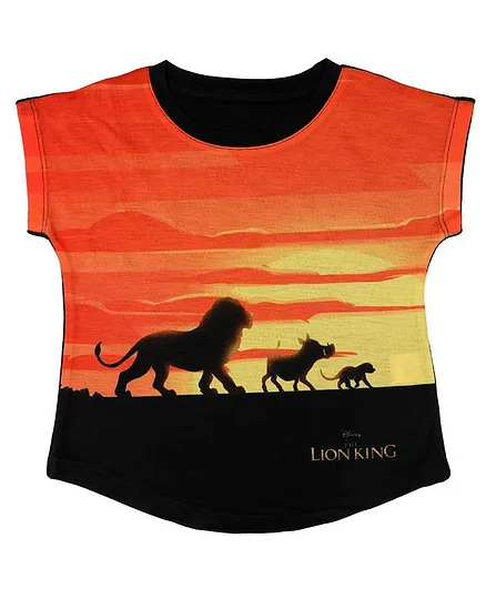 Disney By Crossroads Lion Printed Short Sleeves T-Shirt - Orange