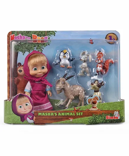 Masha And The Bear Animal Friends Multicolor - Height 12 cm