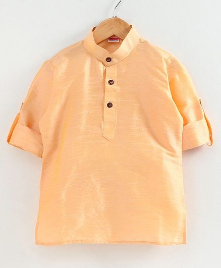 Babyhug Full Sleeves Kurta - Peach
