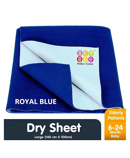 Bey Bee Waterproof Bed Protector Dry Sheet Large - Royal Blue