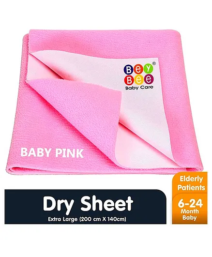 Bey Bee Waterproof Bed Protector Dry Sheet Extra Large - Pink
