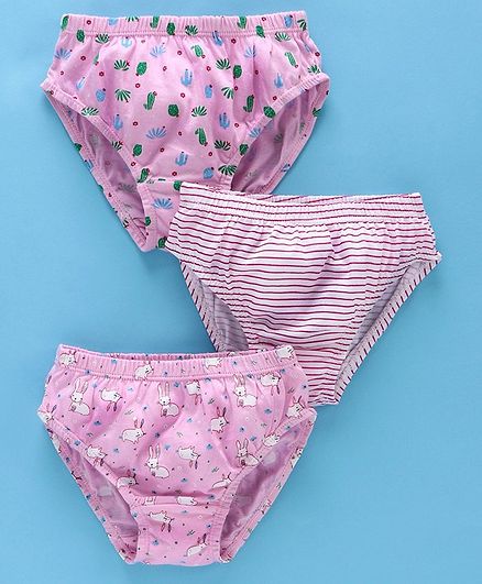 Red Rose Panties Barbie Print Pack of 3 - Purple