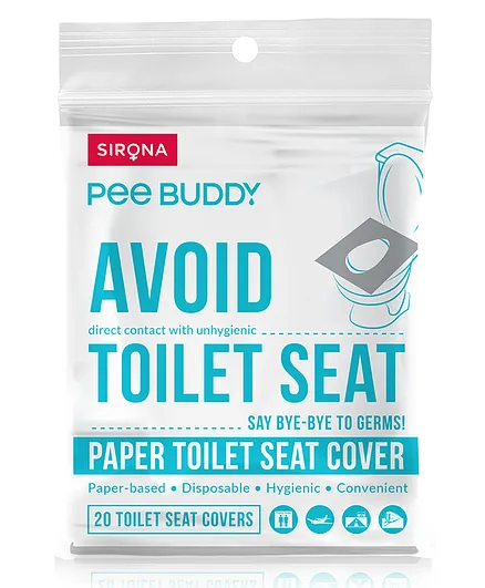 PeeBuddy Disposable Paper Toilet Seat Cover - 20 Pieces