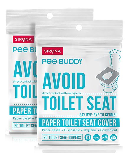 PeeBuddy Flushable Toilet Seat Cover - 40 Seat Covers -(2 x 20 Seat Covers)