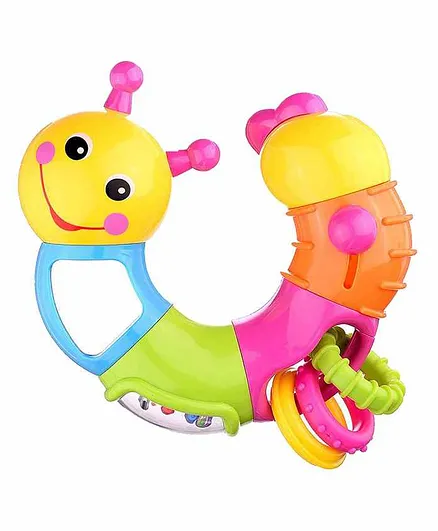 Planet of Toys Twist & Play Lovely Caterpillar Worm Rattle Toy - Multicolor