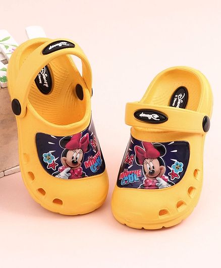 Cute Walk by Babyhug Clogs Minnie Mouse Print - Yellow