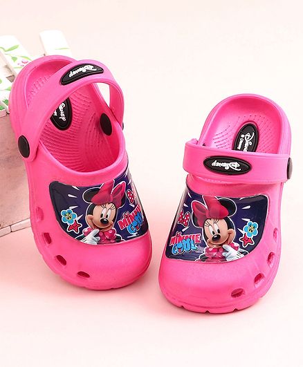 Cute Walk by Babyhug Clogs Minnie Mouse Print - Pink