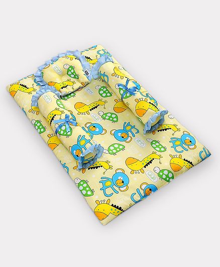 Zoe 3 Piece Baby Bedding Set Animal Print - Yellow