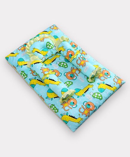 Zoe 3 Piece Baby Bedding Set Animal Print - Green