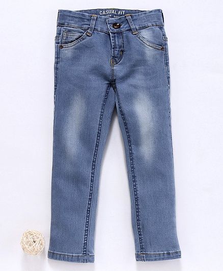 Olio Kids Full Length Jeans With Pockets - Light Blue