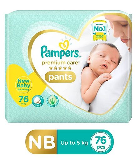 Pampers Premium Care Pant Style Diapers New Born Extra Small Size - 76 Pieces