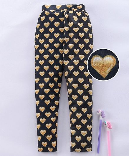 Eteenz Full length Leggings Heart Print - Black