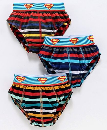 Red Rose Briefs Superman Print Pack of 3 - Multicolor