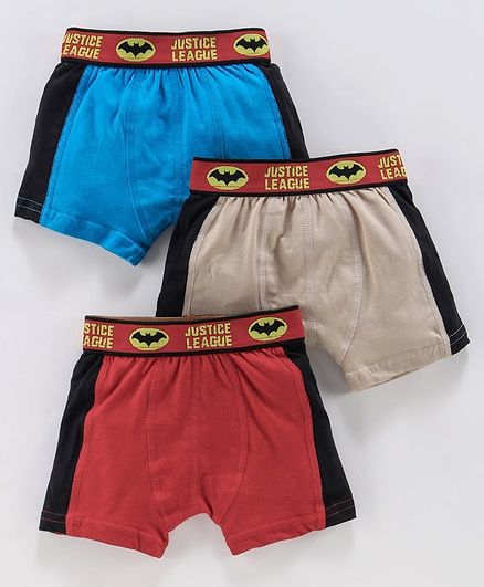 Red Rose Briefs Justice League Print Pack of 3 - Multicolor