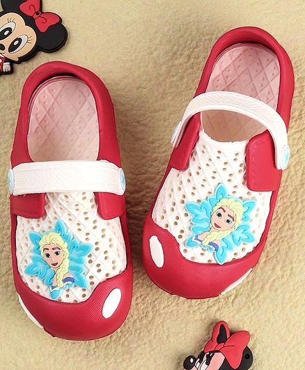 Disney Frozen Clogs With Back Strap - Red Cream