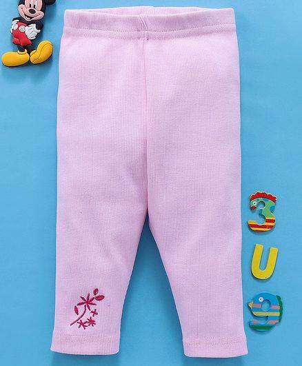 Babyhug Full Length Leggings Floral Print - Pink