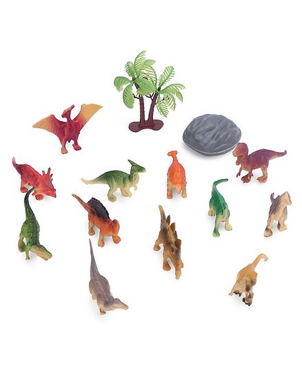 Animal World Figurines Set Pack of 14 - Multicolor