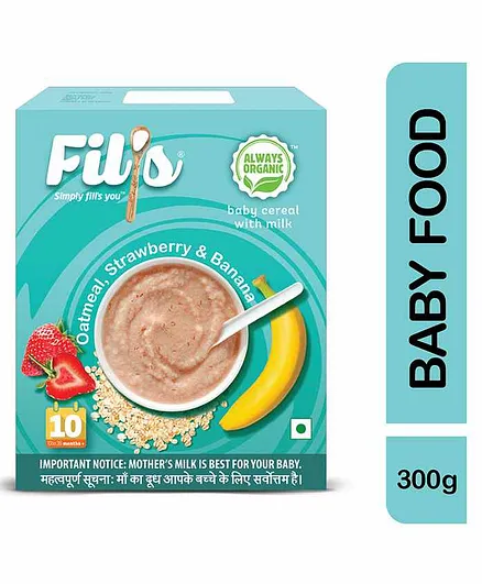 Fil's Cereal With Milk Oatmeal Strawberry & Banana - 300 gm