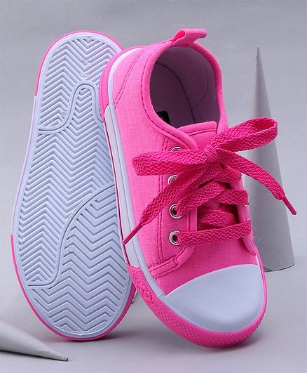 Cute Walk by Babyhug Canvas Shoes - Fuchsia