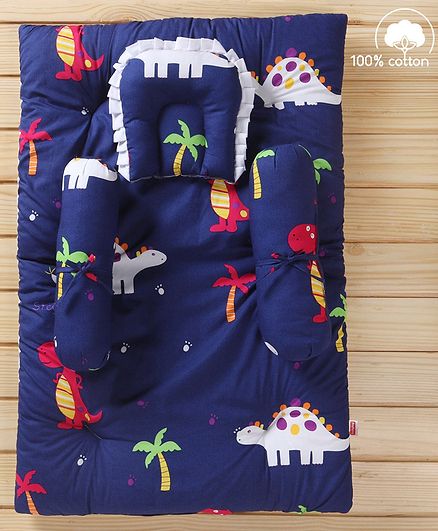Babyhug Bedding Set Dino Print - Navy