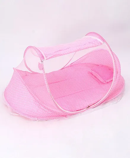 Babyhug Portable Mosquito Net with Matress - Pink