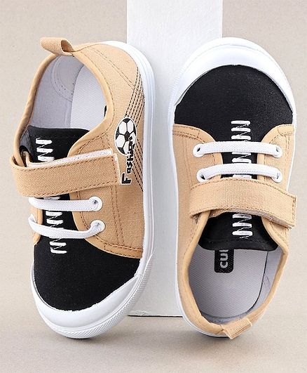 Cute Walk by Babyhug Casual Shoes Football Print - Beige