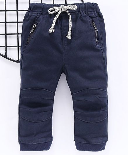 Memory Life Full Length Solid Trouser - Navy Blue