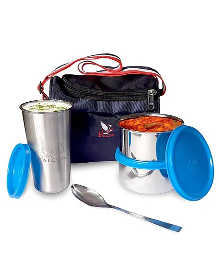 Falcon DuraTrio Steel Lunch Box - Blue