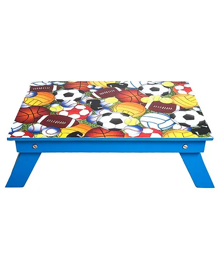 Li'll Pumpkins Blue Ball Folding Study table / Bed Table - Blue