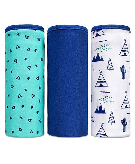 Babyhug 100% Cotton Wrapper Pack of 3 Desert Print - Blue