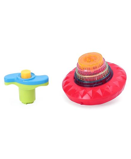 Musical Light Up Spinning Top - Red