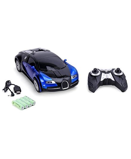 Remote Control Transformer Toy Car With Charger - Blue