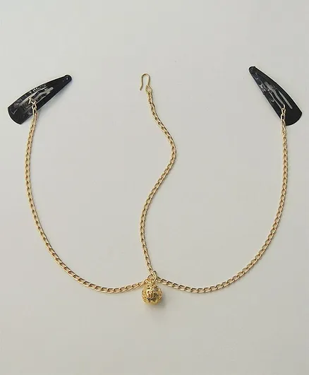 Lime By Manika Bead Drop Head Chain - Golden
