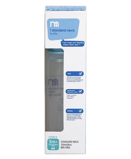 Mothercare Narrow Neck Bottle Blue - 250 ml