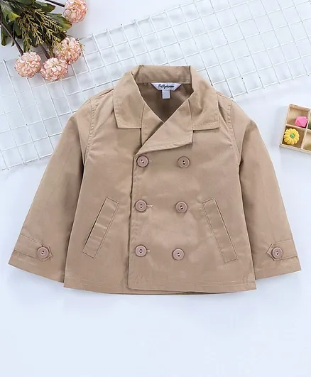 ToffyHouse Full Sleeves Trench Coat - Beige