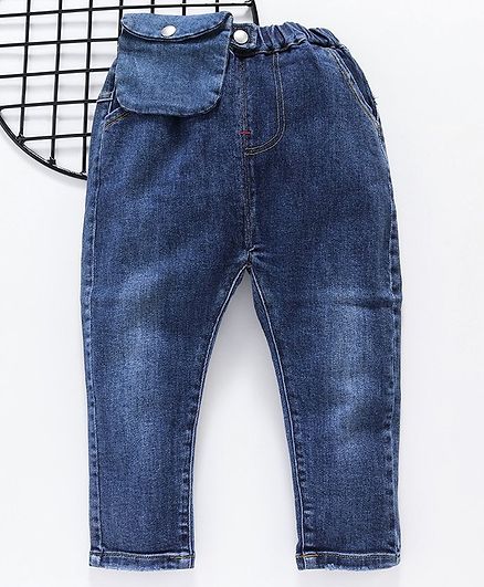 Kookie Kids Full Length Jeans With Pocket - Blue
