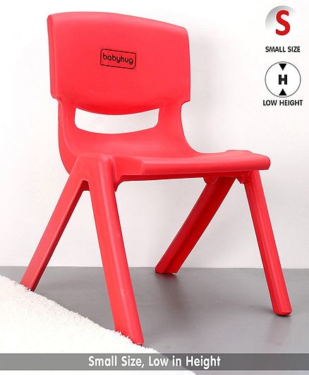 Babyhug Chair With Comfortable Back Rest - Red