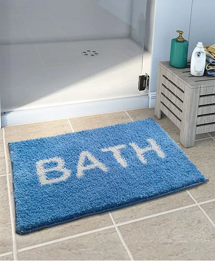 Athom Trendz Easy Home Designer Soft Anti Slip Bath Mat - Blue