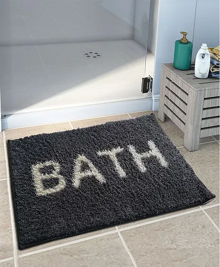 Athom Trendz Easy Home Designer Soft Anti Slip Bath Mat - Black