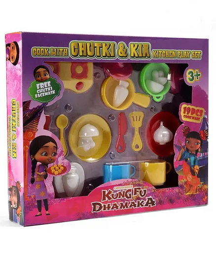 Chhota Bheem Chutki & Kia Kitchen Set - 19 Pieces