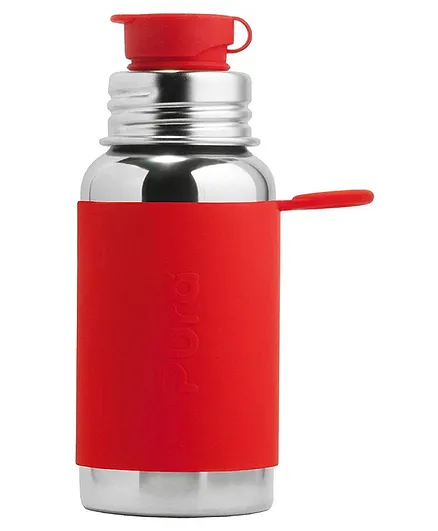 Pura Stainless Steel Anti Colic Insulated Sports Water Bottle Red - 550 ml