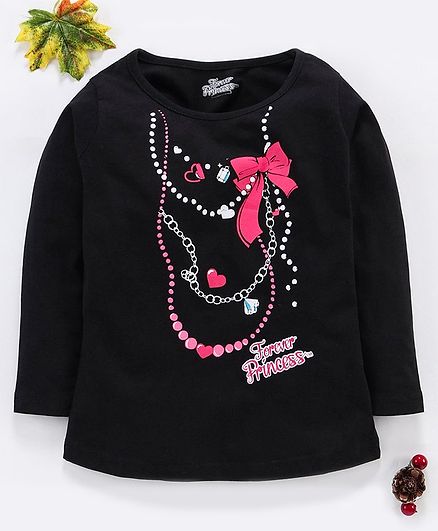 Eteenz Tops Full Sleeves Top Teenage Multi Print - Black