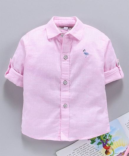 Jash Kids Full Sleeves Solid Shirt - Light Pink