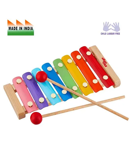 Eduedge Wooden Xylophone Instrument Educational Toy - Multicolor