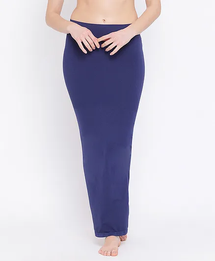 Clovia Solid Shape Wear With Side Slit - Blue