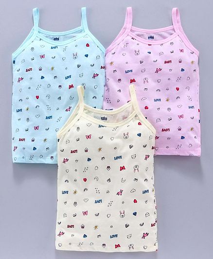 Simply Printed Singlet Slips Pack Of 3 - Multicolor