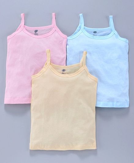 Zero Singlet Slips Pack of 3 - Pink Blue Yellow