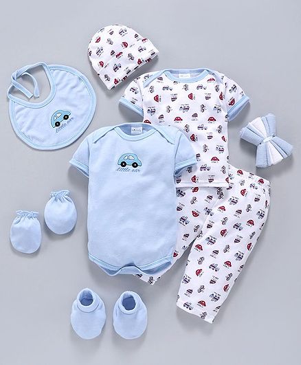 Montaly Infant Clothing Gift Set Pack of 10 - BlueMontaly Infant Clothing Gift Set Pack of 10 - Blue